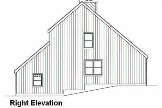 Exterior - Rear Elevation for Contemporary House Plan #116-107 - 3 bed, 2 bath