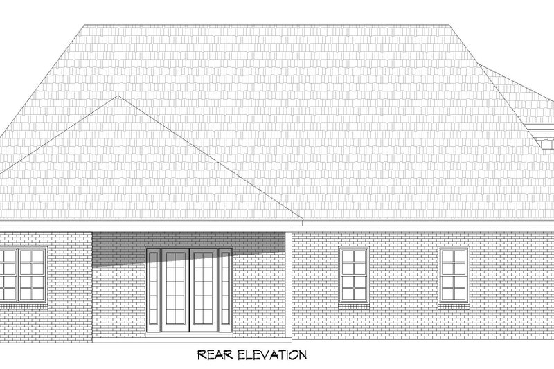 House Plan Design - Exterior - Rear Elevation for European House Plan #932-698 - 3 bed, 3.5 bath