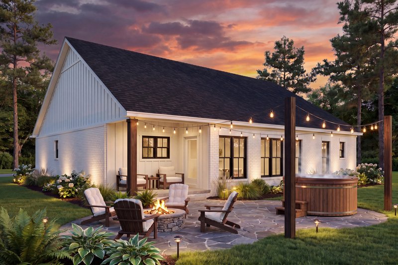 Home Plan - Exterior - Rear Elevation 1 for Farmhouse House Plan #430-433 - 3 bed, 2 bath