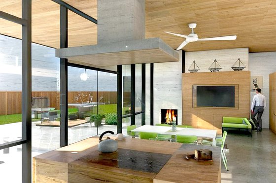 Interior - Kitchen for Modern House Plan #498-5 - 2 bed, 2 bath