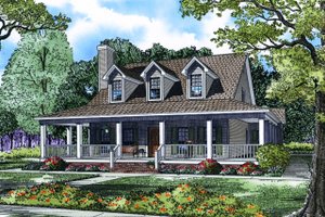Exterior - Front Elevation 3 for Farmhouse House Plan #17-3420 - 4 bed, 3 bath