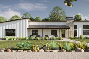 Home Plan - Barndominium Exterior - Front Elevation Plan #455-667