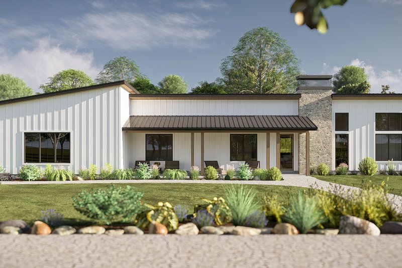 Home Plan - Barndominium Exterior - Front Elevation Plan #455-667