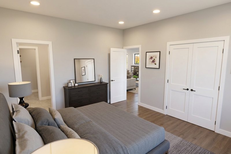 Dream House Plan - Interior - Master Bedroom 1 for Farmhouse House Plan #51-1547 - 2 bed, 2 bath