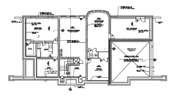 House Plan Design - Colonial Floor Plan - Lower Floor Plan #119-137