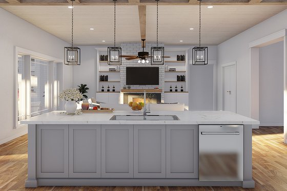 Interior - Kitchen 3 for European House Plan #923-17 - 4 bed, 4.5 bath