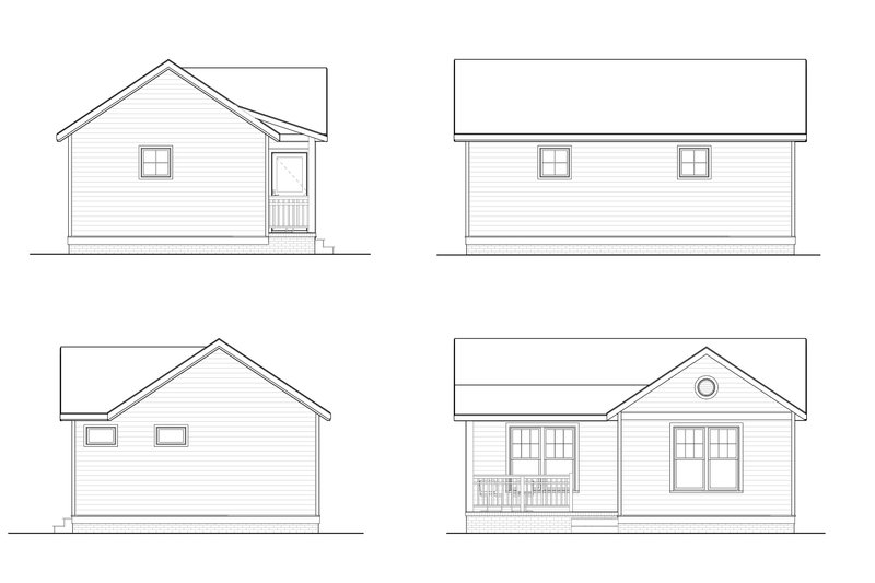 House Plan Design - Exterior - Other Elevation for Bungalow House Plan #936-61 - 1 bed, 1 bath