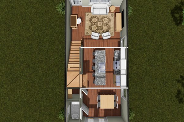 Home Plan - Floor Plan - Main Floor 1 for Cottage House Plan #513-2487 - 2 bed, 2.5 bath