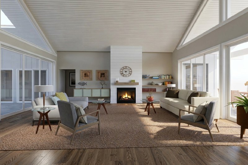 Home Plan - Interior - Family Room 1 for Contemporary House Plan #126-309 - 3 bed, 2 bath