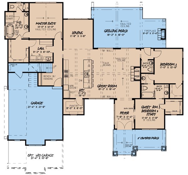 Barndominium Floor Plan - Main Floor Plan #923-130