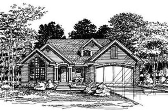 Exterior - Front Elevation for Traditional House Plan #50-168 - 3 bed, 2.5 bath