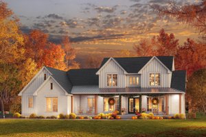 Exterior - Front Elevation 4 for Farmhouse House Plan #430-384 - 5 bed, 3.5 bath