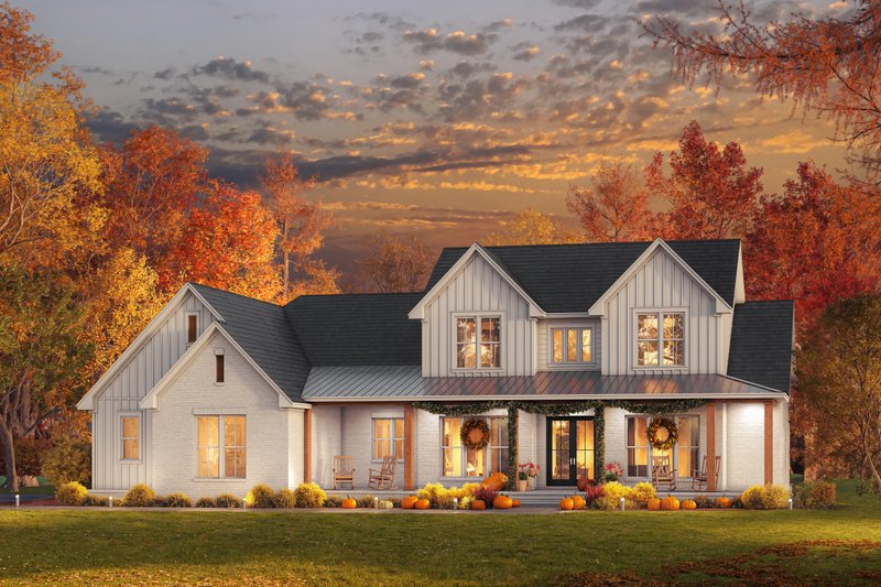 House Plan Design - Farmhouse Exterior - Front Elevation Plan #430-384