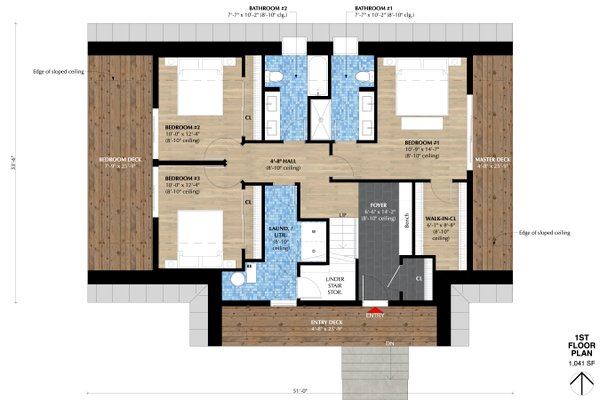 Modern Floor Plan - Lower Floor Plan #933-16