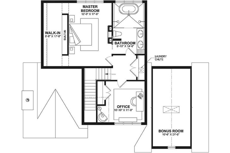 House Design - Floor Plan - Upper Floor for Country House Plan #23-2791 - 4 bed, 2.5 bath