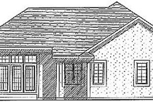 Exterior - Rear Elevation for European House Plan #70-159 - 3 bed, 2 bath