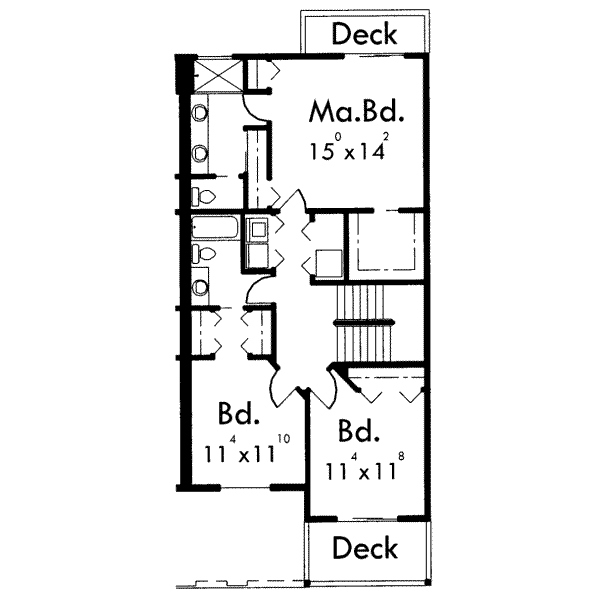 Floor Plan - Upper Floor Plan #303-383