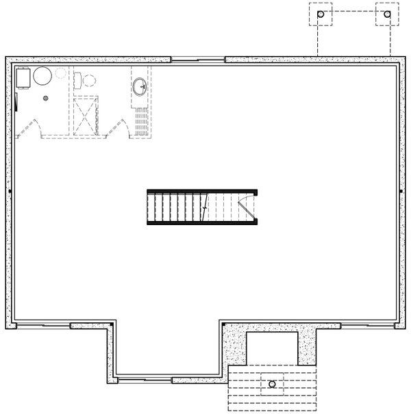 House Plan Design - Modern Floor Plan - Lower Floor Plan #23-2757