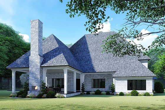 Exterior - Rear Elevation for Mediterranean House Plan #923-135 - 5 bed, 4.5 bath