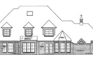 Exterior - Rear Elevation for European House Plan #310-512 - 4 bed, 3.5 bath