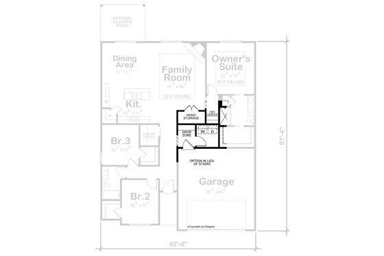 Floor Plan - Other Floor for Farmhouse House Plan #20-2354 - 3 bed, 2 bath
