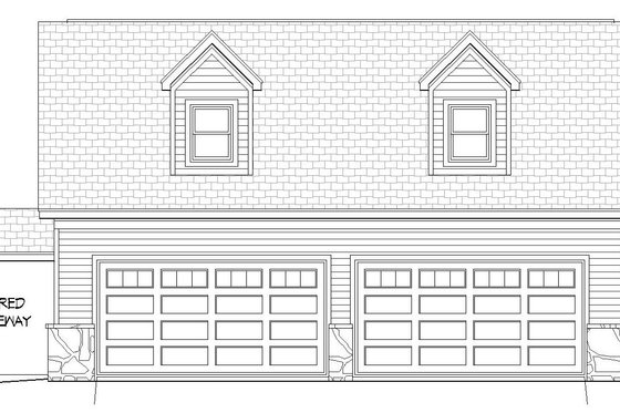 Exterior - Front Elevation 3 for Country House Plan #932-152, 1 bath