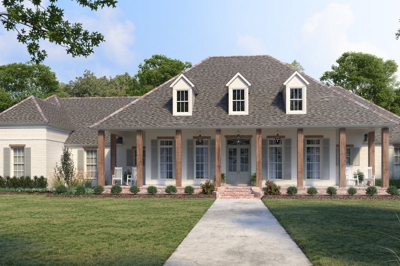 Southern Style House Plan - 4 Beds 3.5 Baths 3535 Sq/Ft Plan #1074-38