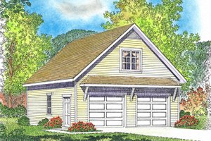 Country Exterior - Front Elevation Plan #22-577