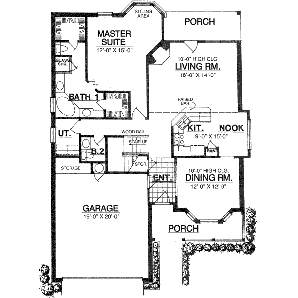 Dream House Plan - Traditional Floor Plan - Main Floor Plan #40-246