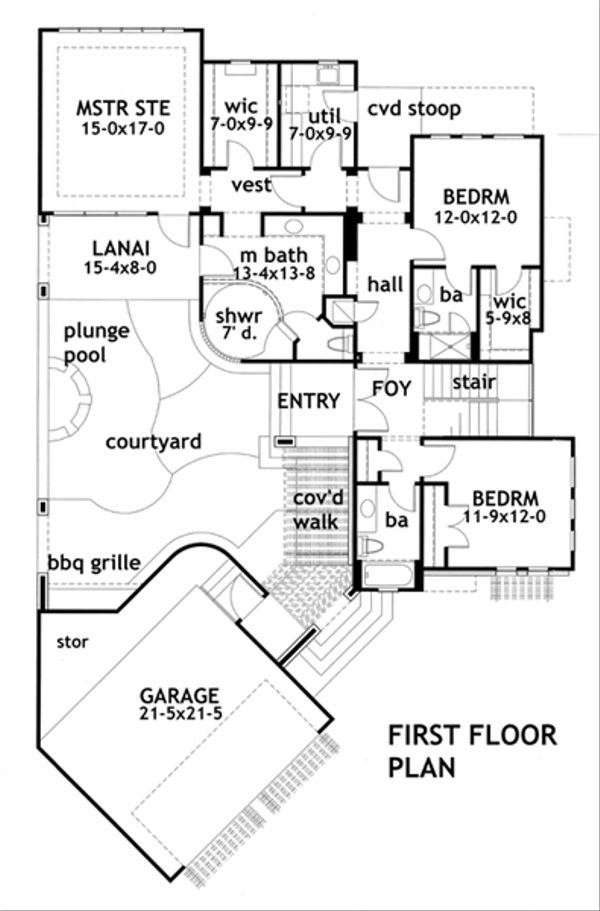 Architectural House Design - Modern Floor Plan - Main Floor Plan #120-169