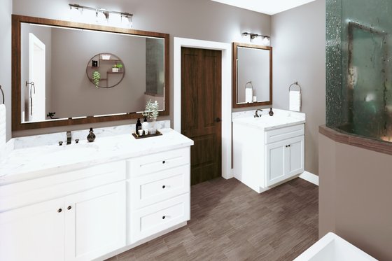 Interior - Master Bathroom for Barndominium House Plan #44-294 - 4 bed, 3 bath