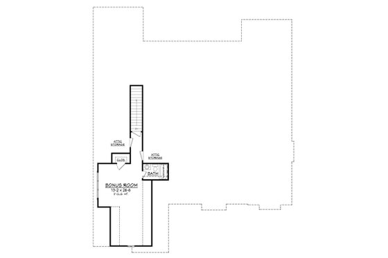 Floor Plan - Upper Floor for Craftsman House Plan #430-148 - 3 bed, 2.5 bath