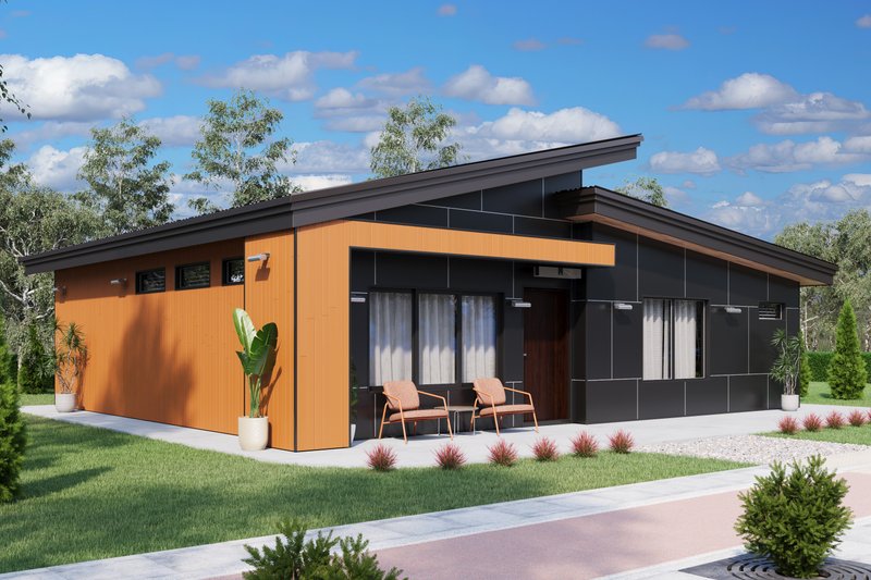 House Blueprint - Exterior - Other Elevation for Modern House Plan #1106-8 - 3 bed, 2 bath