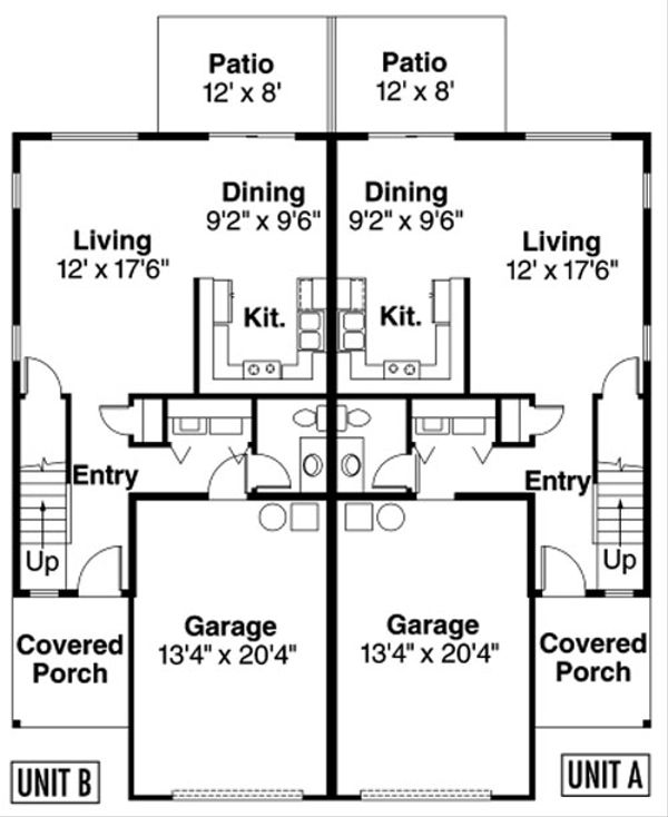 Architectural House Design - Traditional Floor Plan - Main Floor Plan #124-816