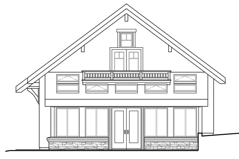 Dream House Plan - Exterior - Rear Elevation for European House Plan #124-947, 0.5 bath