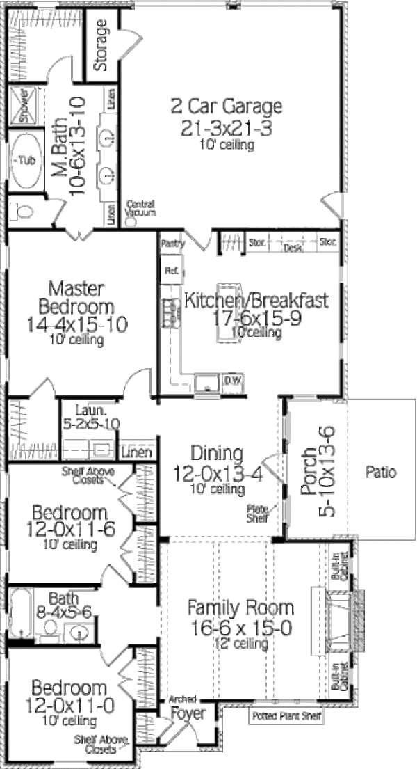 Dream House Plan - European Floor Plan - Main Floor Plan #406-9615