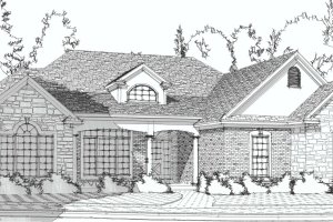 Traditional Exterior - Front Elevation Plan #63-193