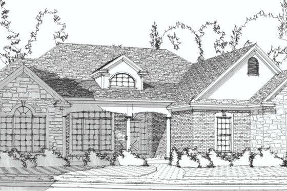 Exterior - Front Elevation for Traditional House Plan #63-193 - 5 bed, 3 bath
