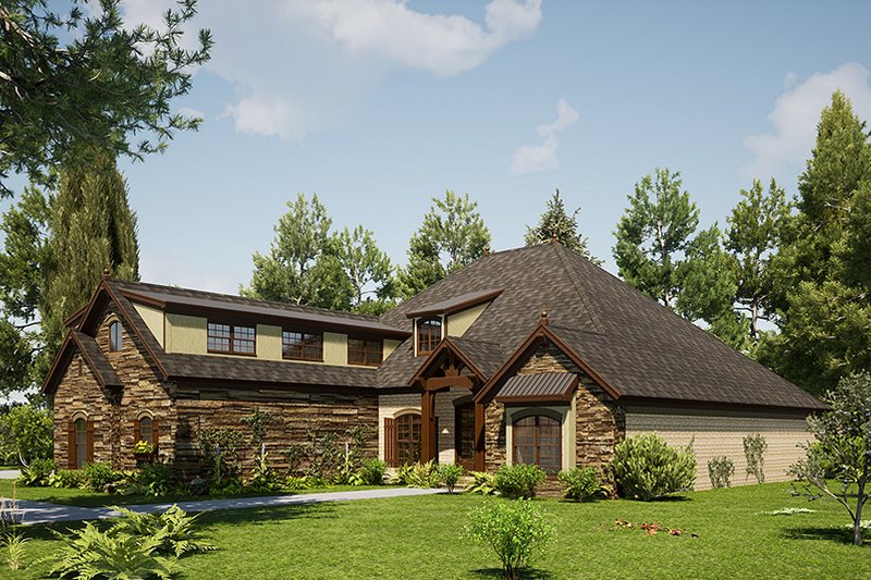 Dream House Plan - Exterior - Other Elevation 1 for Craftsman House Plan #923-168 - 3 bed, 3.5 bath
