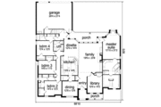 European Style House Plan - 4 Beds 4 Baths 3845 Sq/Ft Plan #84-422 