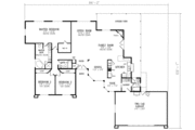 Mediterranean Style House Plan - 3 Beds 3 Baths 2321 Sq/Ft Plan #1-526 