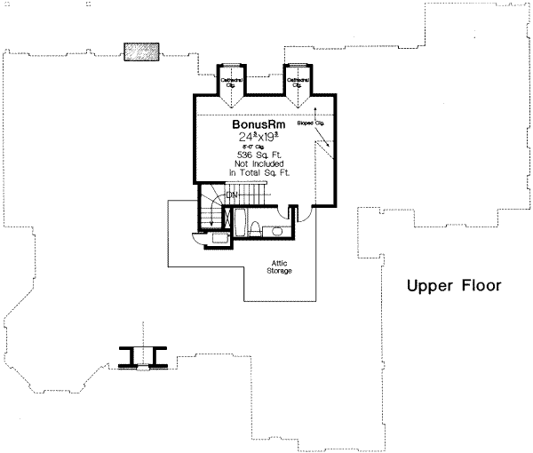European Floor Plan - Upper Floor Plan #310-164