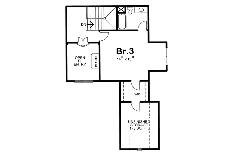 Home Plan - Floor Plan - Upper Floor for European House Plan #20-1868 - 3 bed, 4 bath