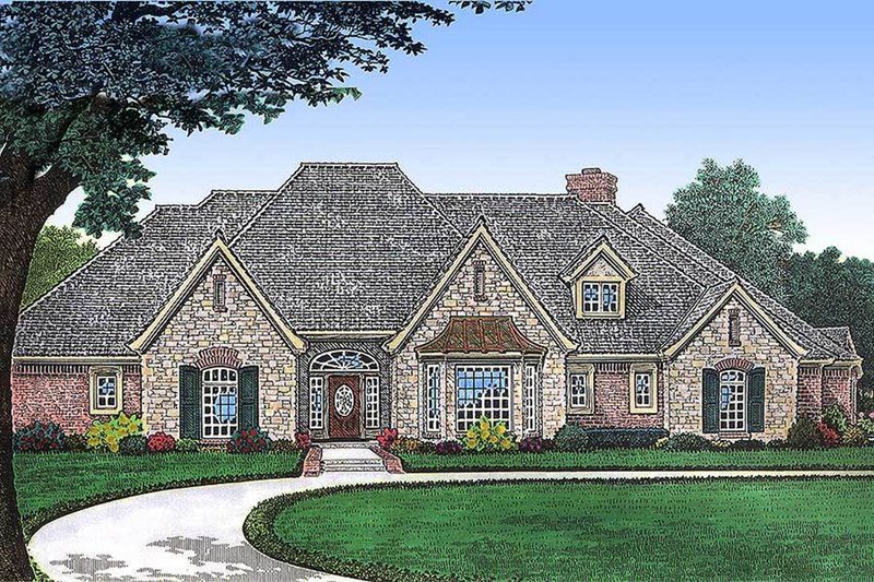 Dream House Plan - European Exterior - Front Elevation Plan #310-664