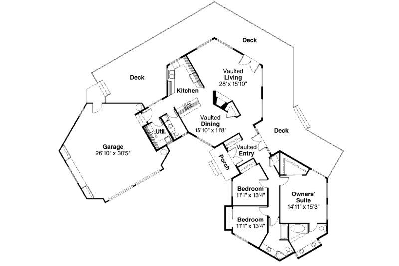 Dream House Plan - Floor Plan - Main Floor House Plan #124-107 - 3 bed, 2.5 bath