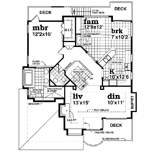 Floor Plan - Upper Floor for Traditional House Plan #47-357 - 3 bed, 2.5 bath