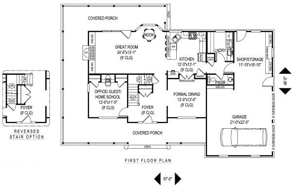 Home Plan - Country Floor Plan - Main Floor Plan #11-219