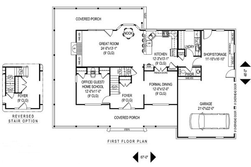 Home Plan - Floor Plan - Main Floor for Country House Plan #11-219 - 4 bed, 2.5 bath