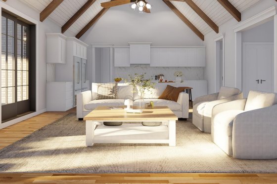 Interior - Family Room for European House Plan #923-80 - 3 bed, 2.5 bath