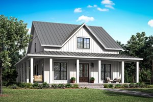 Exterior - Front Elevation 3 for Country House Plan #430-339 - 4 bed, 3 bath